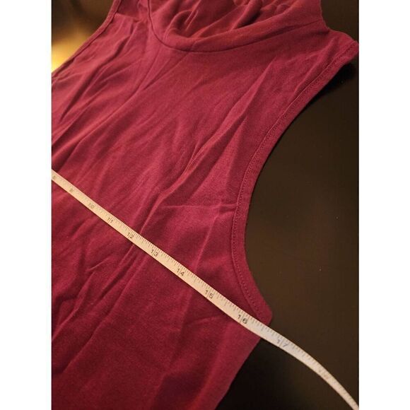 Free People Magenta mock neck tank tunic size Medium NWOT - Picture 5 of 6